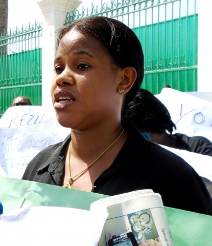 Des femmes s’insurgent contre les propos du président  Martelly à Miragoâne 	