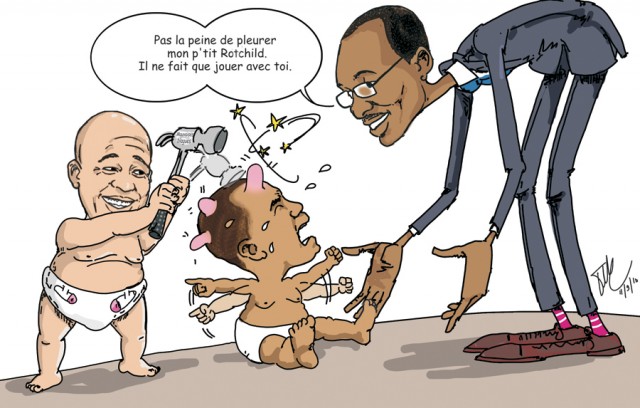 Martelly et le ministre de la Communication