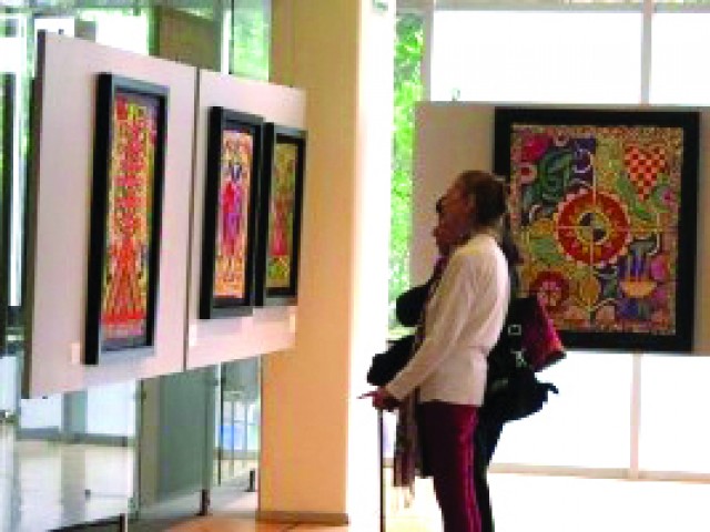Exhibition of Haitian  vodou flags in Mexico