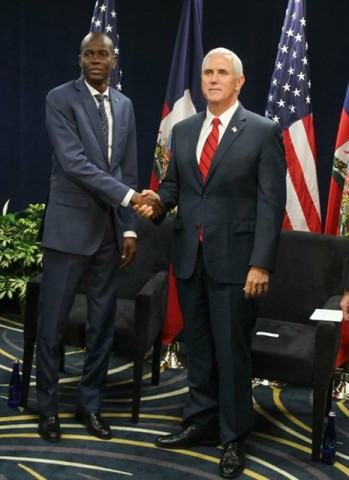 Jovenel Moïse rencontre le vice-président des Etats-Unis à Miami