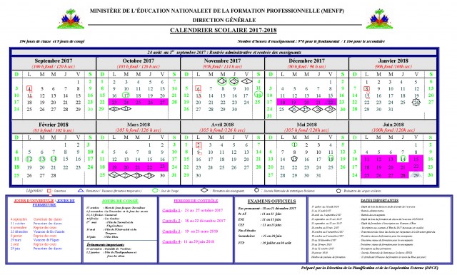 La rentrée des classes est fixée au 4 septembre