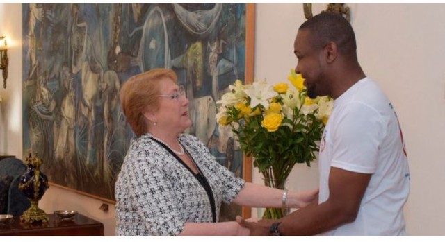Véritable héros haïtien au Chili, Richard Joseph reçoit les honneurs de Michelle Bachelet 