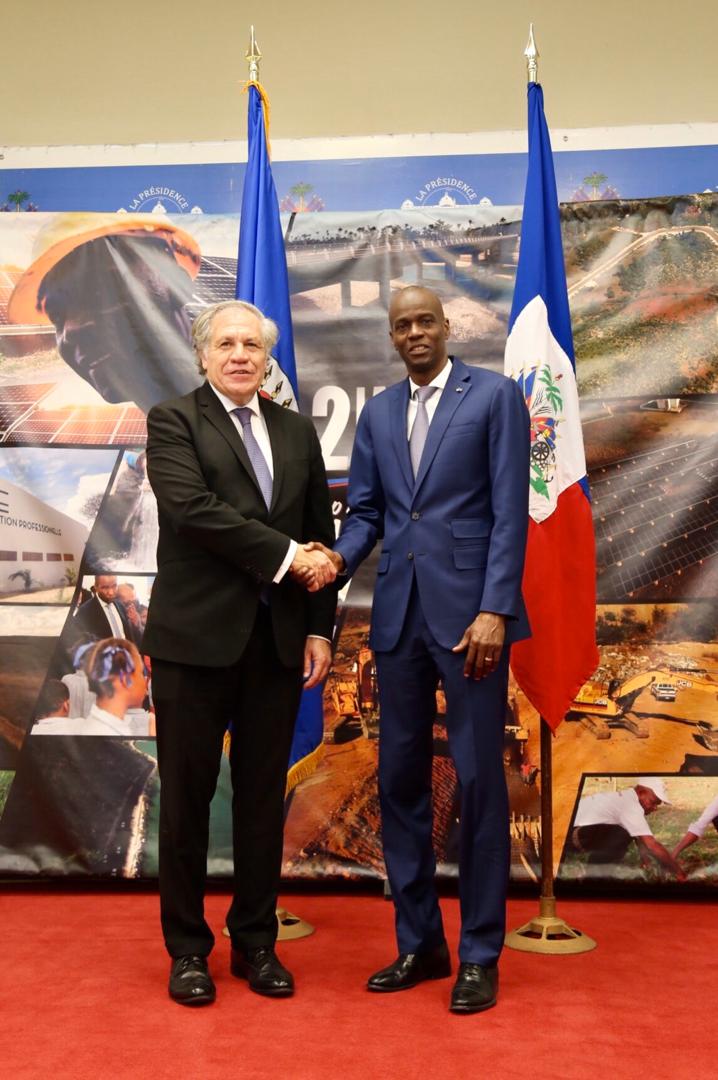 Luis Almagro fait l’éloge de Jovenel Moïse et garde le silence sur les revendications de la population
