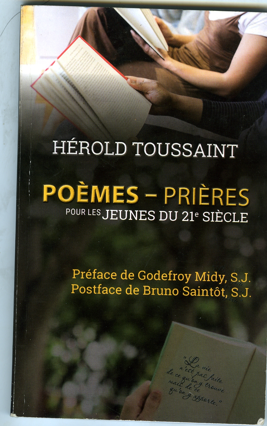 Hérold Toussaint dédie des poèmes-prières aux jeunes