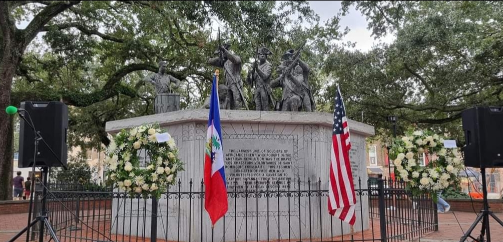 Les chasseurs-volontaires de Saint-Domingue à Savannah honorés