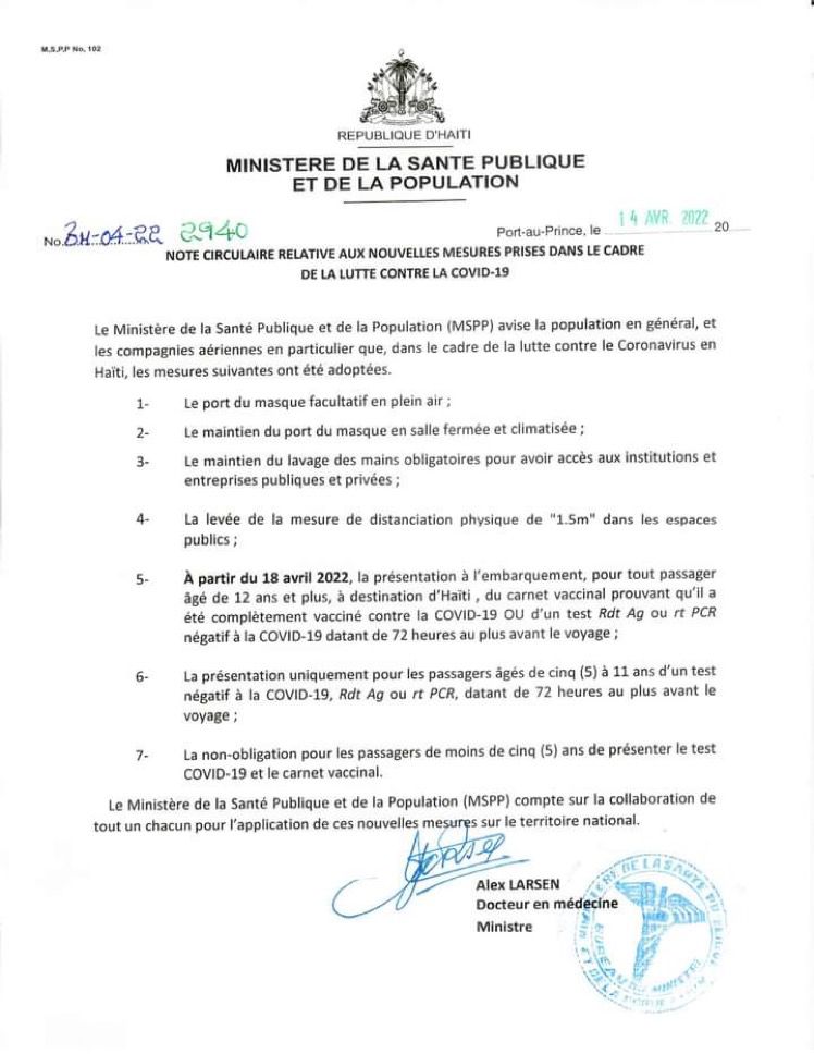 Covid-19: Haïti assouplit ses mesures restrictives