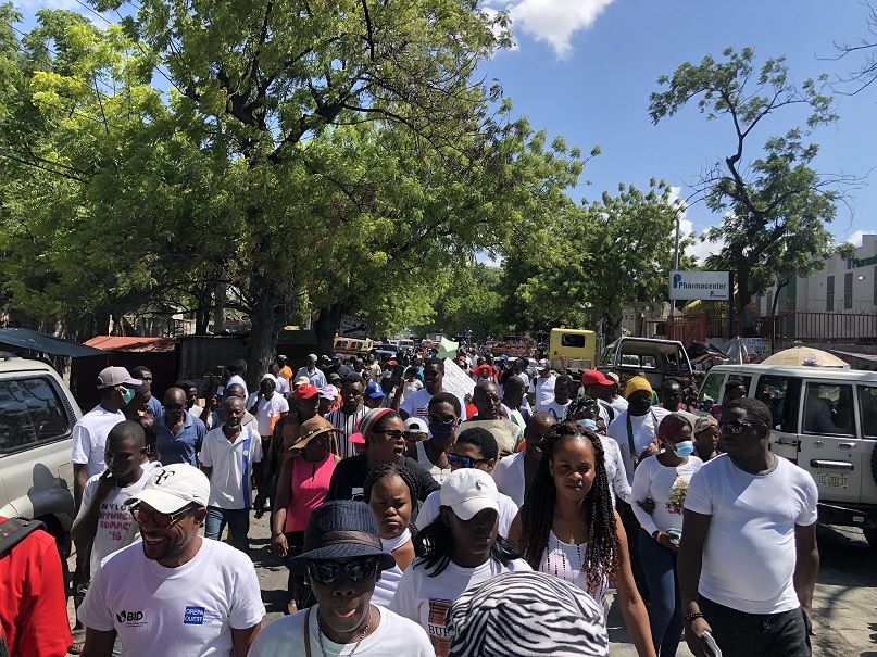 Des résidents de la plaine du Cul-de-Sac marchent contre l’insécurité