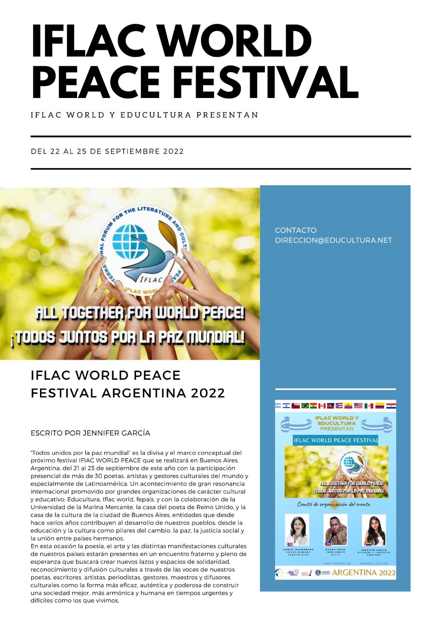 Première édition du iFLAC World Peace Festival en Argentine