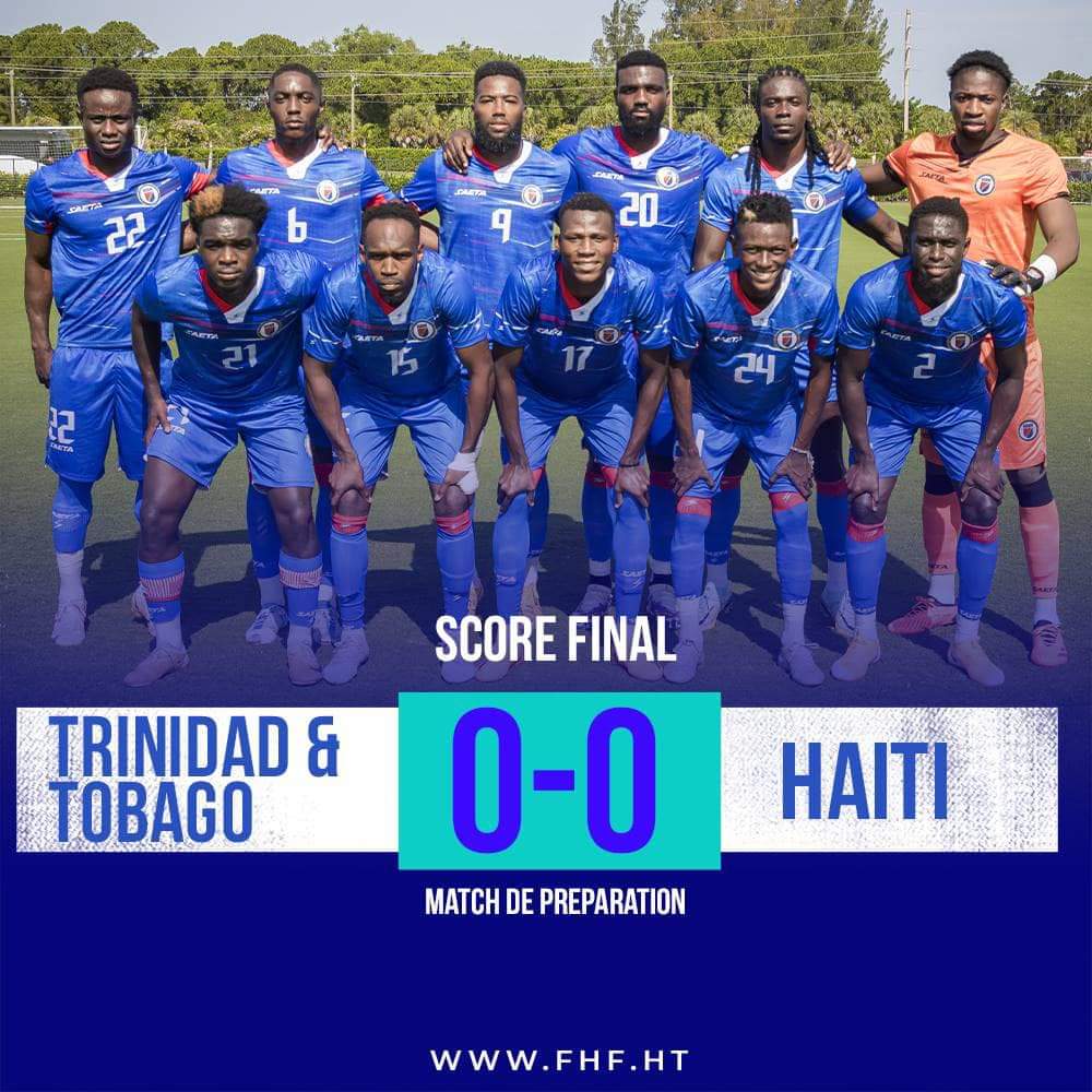 Football : Haïti termine sa préparation par un match nul face à Trinidad et Tobago
