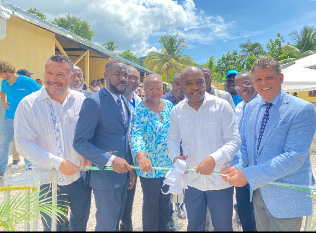 Inauguration de l'école nationale Maingrette à Vieux-Bourg d'Aquin