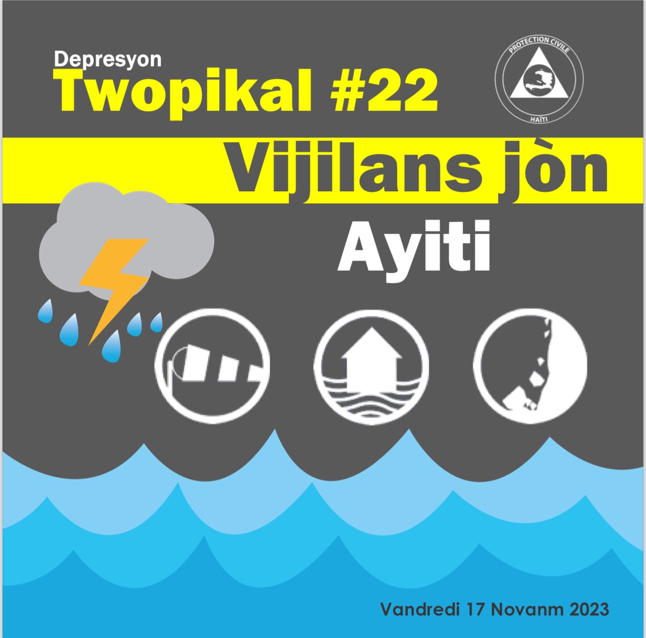 Météo : vigilance orange sur Haïti, passage d'une dépression tropicale