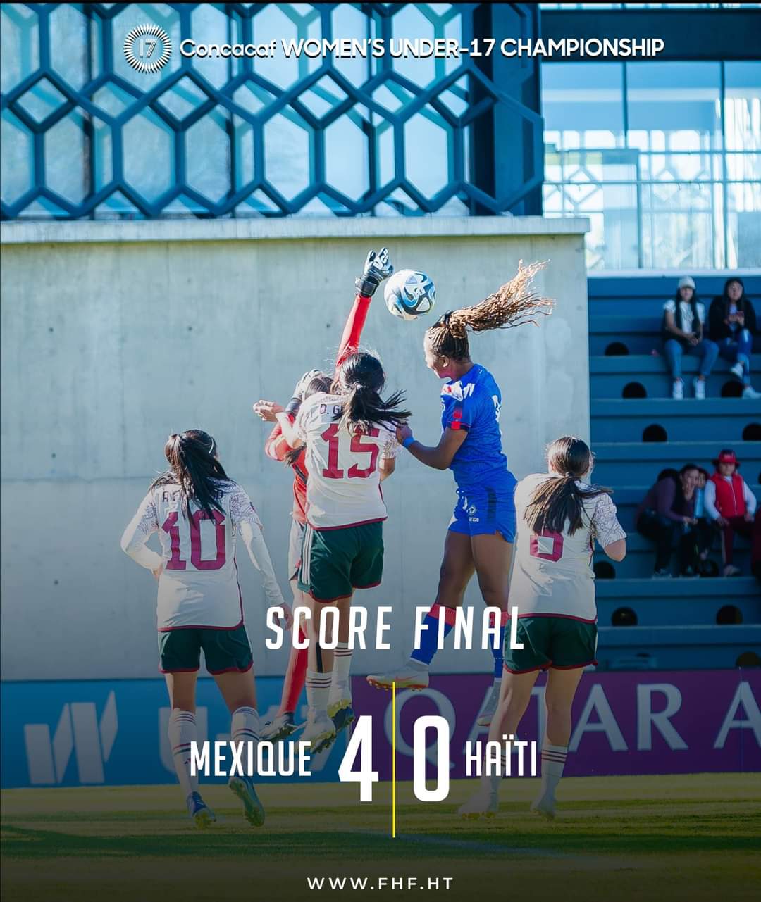 Concacaf U17 filles : Le Mexique bat Haïti (4-0) et termine en tête du groupe A