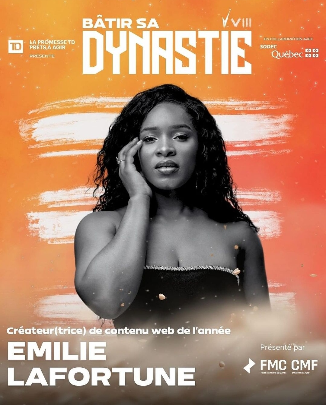 Émilie Lafortune, pour une nomination à Gala Dynastie