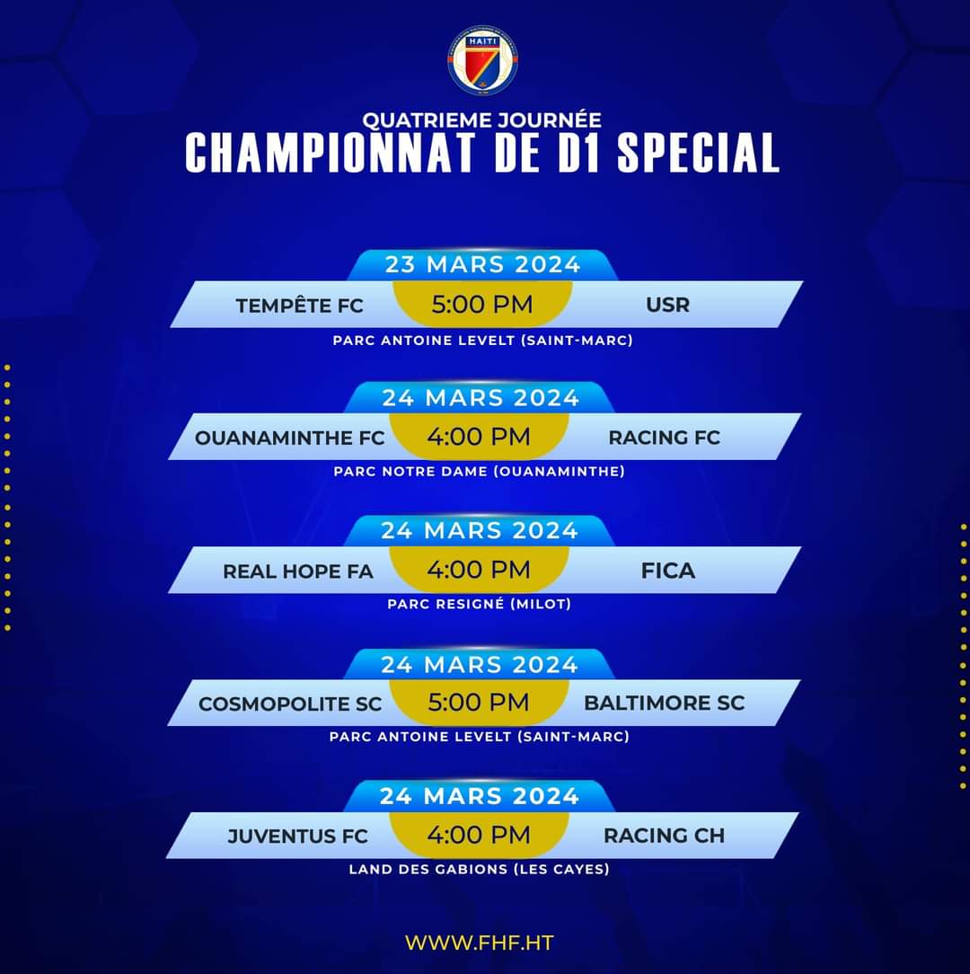 Championnat national spécial: anticipation des grands matchs de la quatrième journée