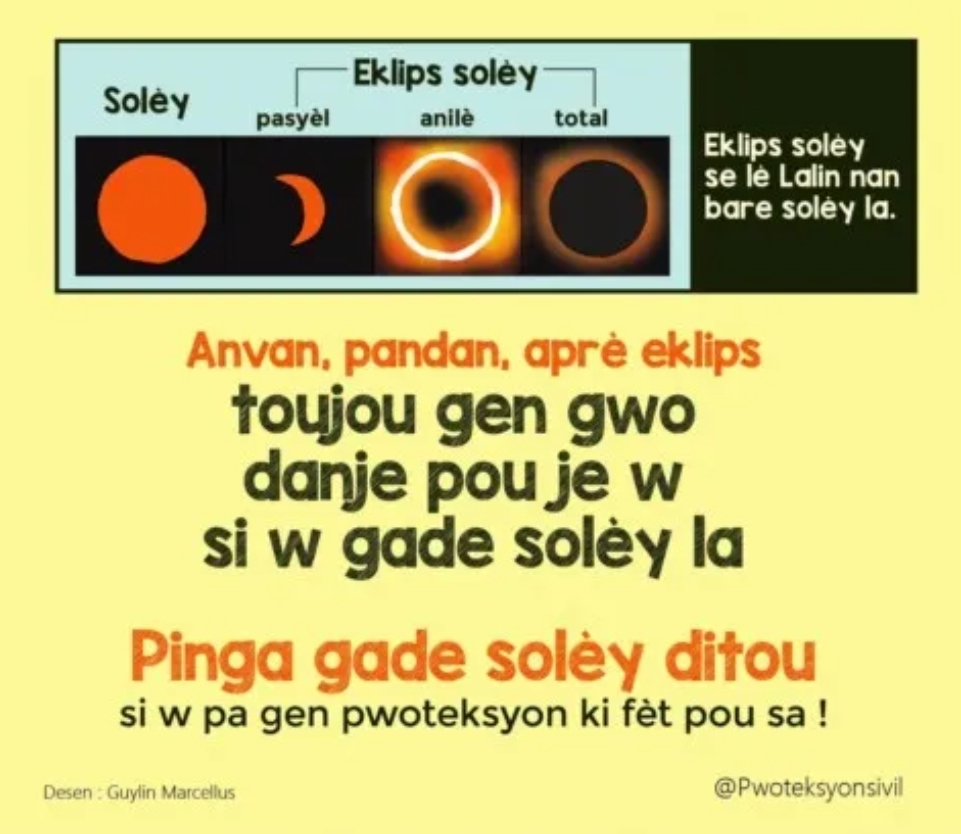Eclipse solaire partielle du 8 avril : « Ne fixez pas le soleil »