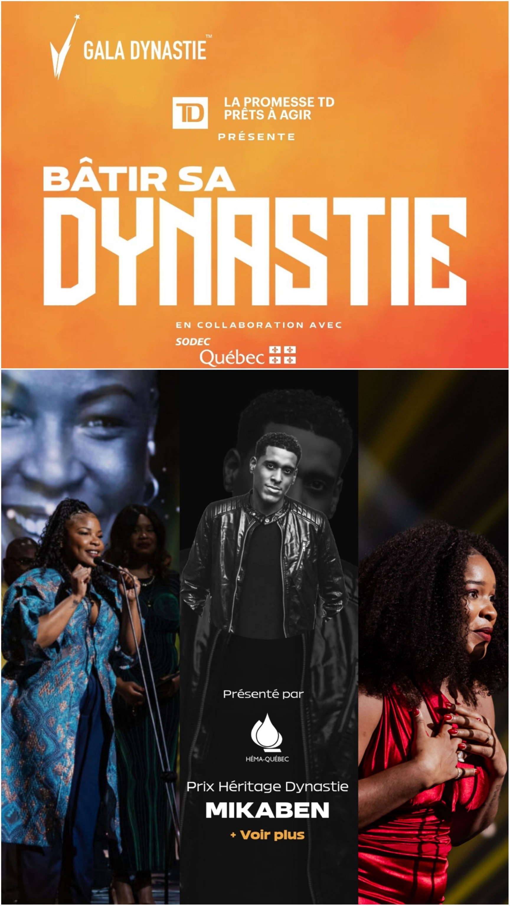 Gala Dynastie 2024 : Les lauréats Garihanna Jean-Louis, Michael Benjamin et Émilie Lafortune