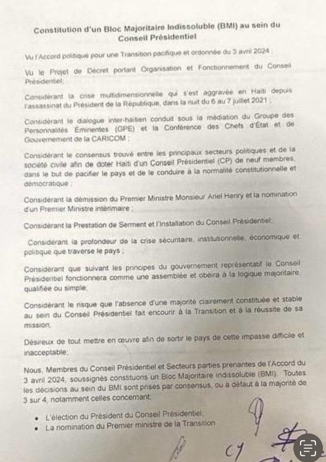 CPT: Un accord a donné naissance à la majorité du 30 avril