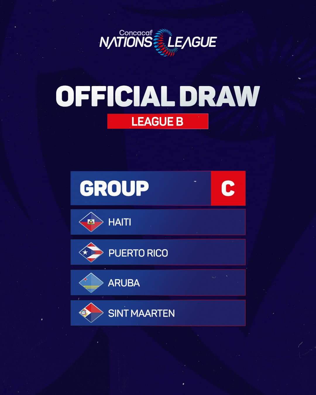 Ligue B des nations : Haïti dans le groupe C avec Porto Rico