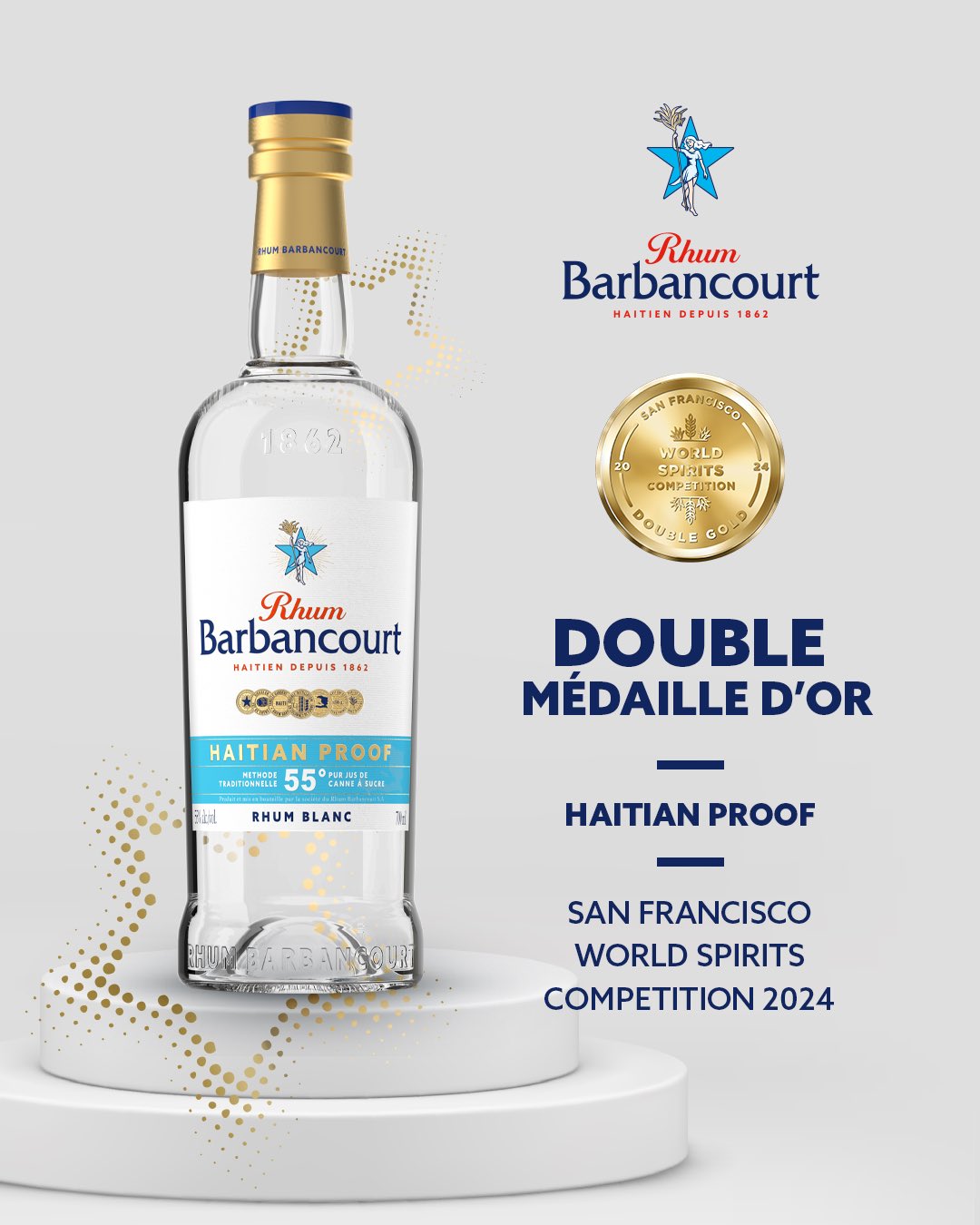 Rhum Barbancourt White Rum Secures Two Gold Medals