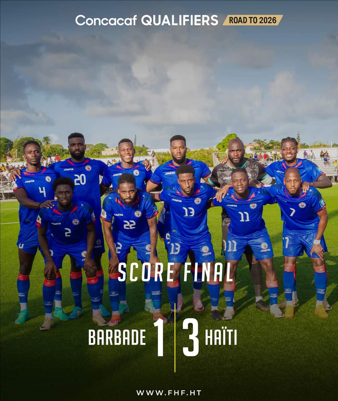 Eliminatoires Coupe du monde 2026 : Haïti fait tomber la Barbade 3-1