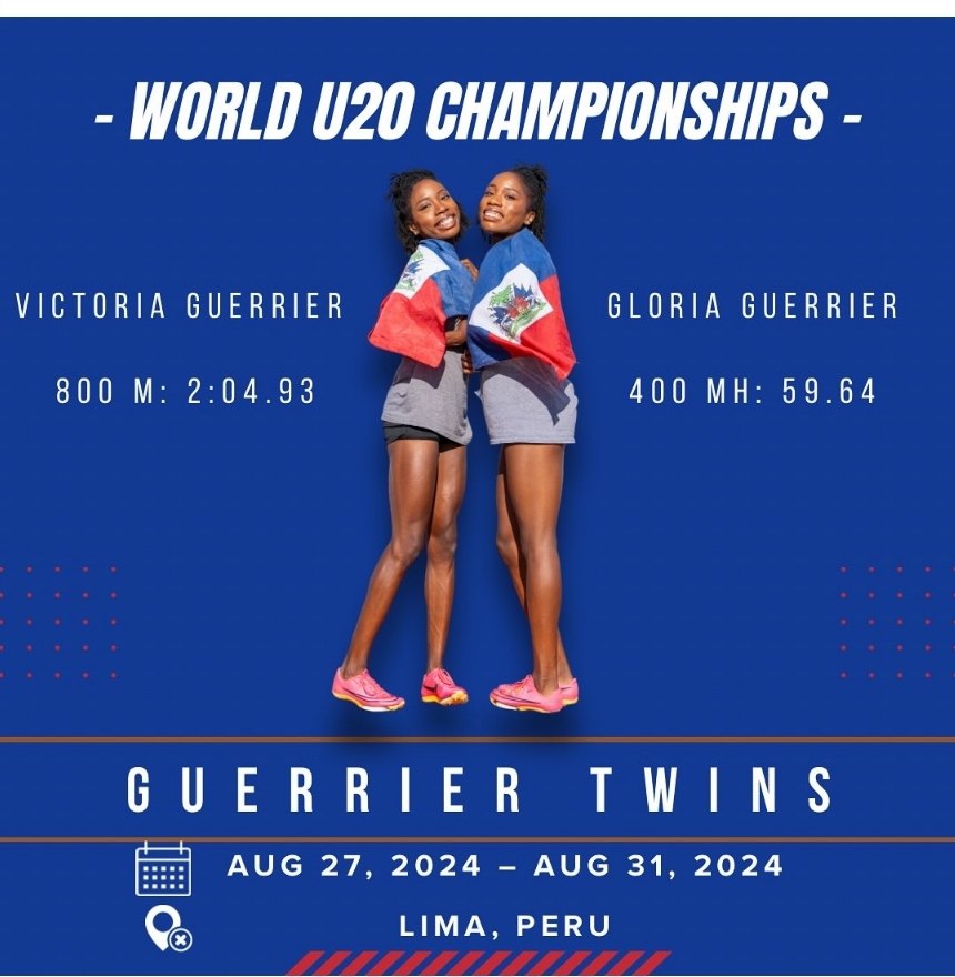 Athlétisme : Haïti présent aux championnats du monde U20 avec les sœurs Guerrier