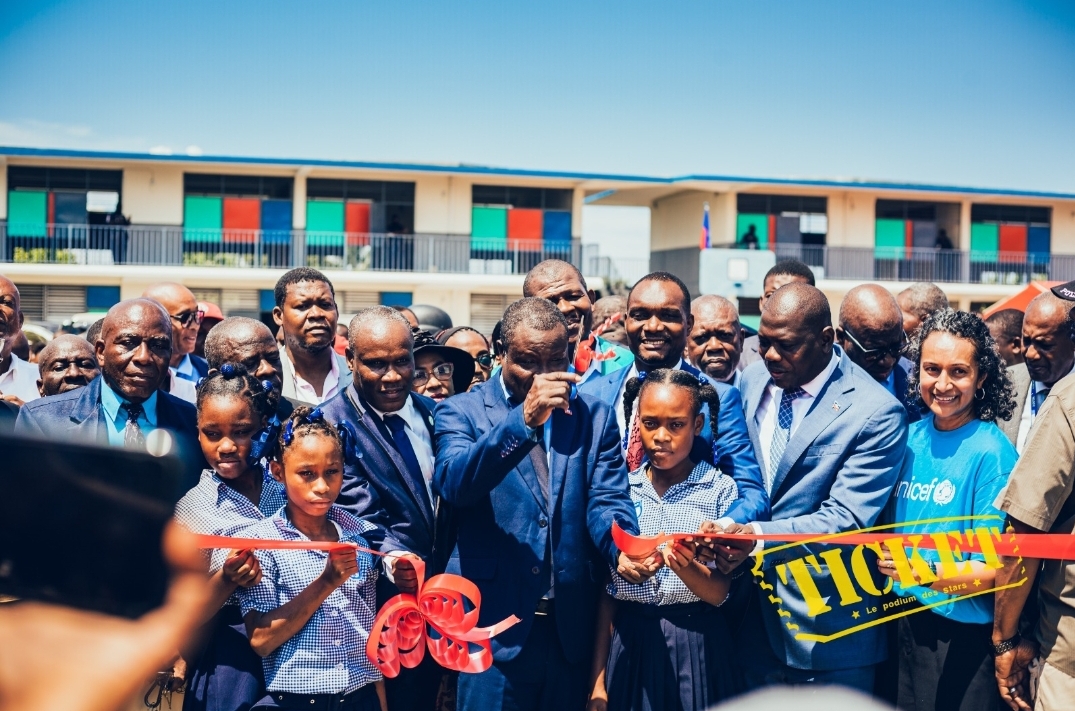 Inauguration du nouveau local de l'Ecole nationale mixte de Léogâne