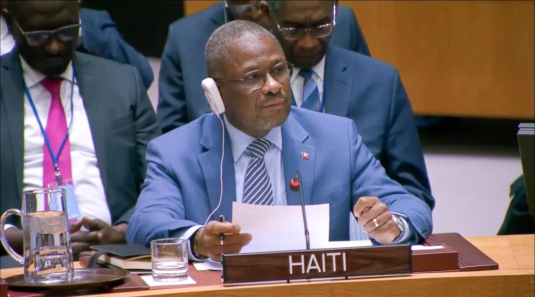 Discours du chancelier Jean-Victor Harvel Jean-Baptiste devant le Conseil de sécurité de l’ONU