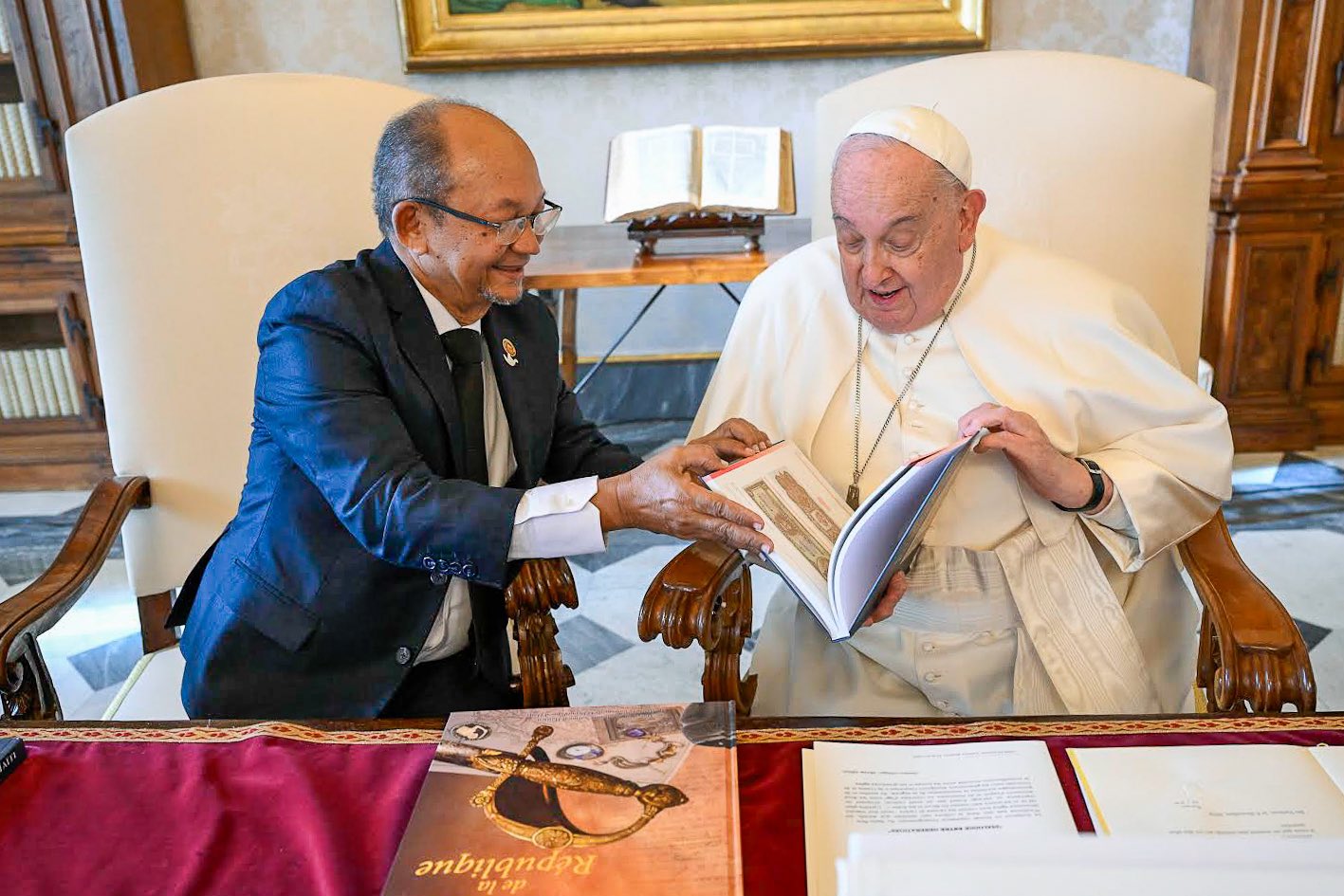 Leslie Voltaire, président du CPT, reçu par le pape François