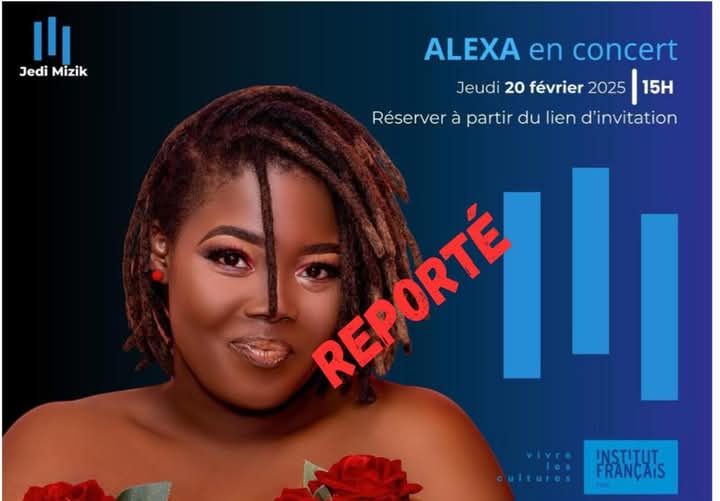 Le concert d’Alexa Cherrelus reporté sine die