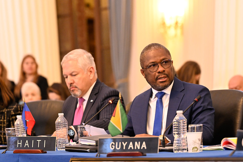 Discours du ministre Jean-Victor Harvel Victor Jean-Baptiste à l’occasion de l'élection du nouveau secrétaire général de l’OEA, Albert Ramdin