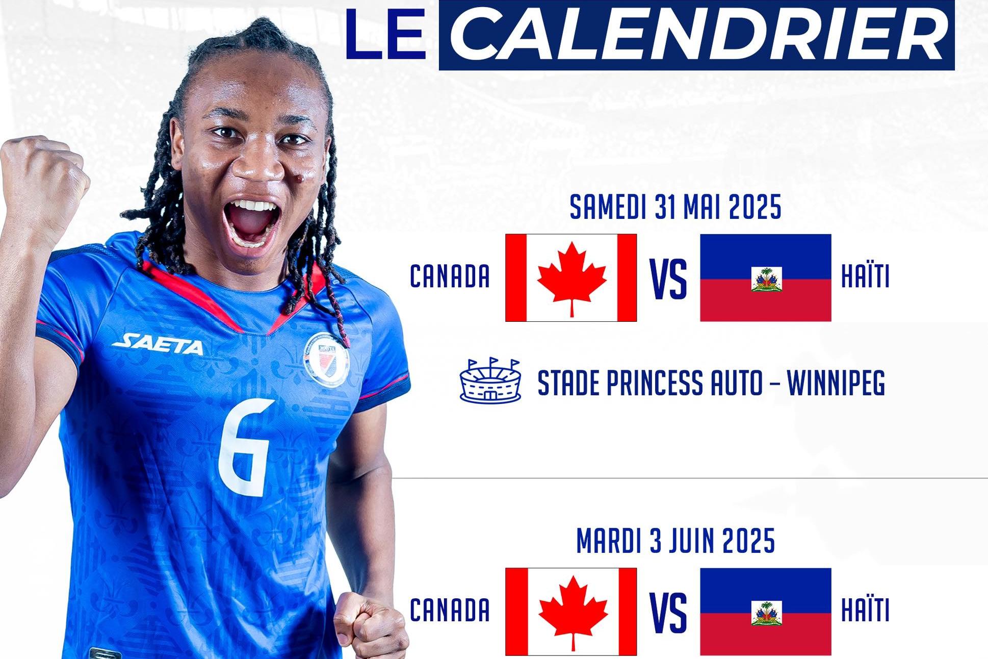 Vers une double confrontation entre Haïti et Canada en mai et juin