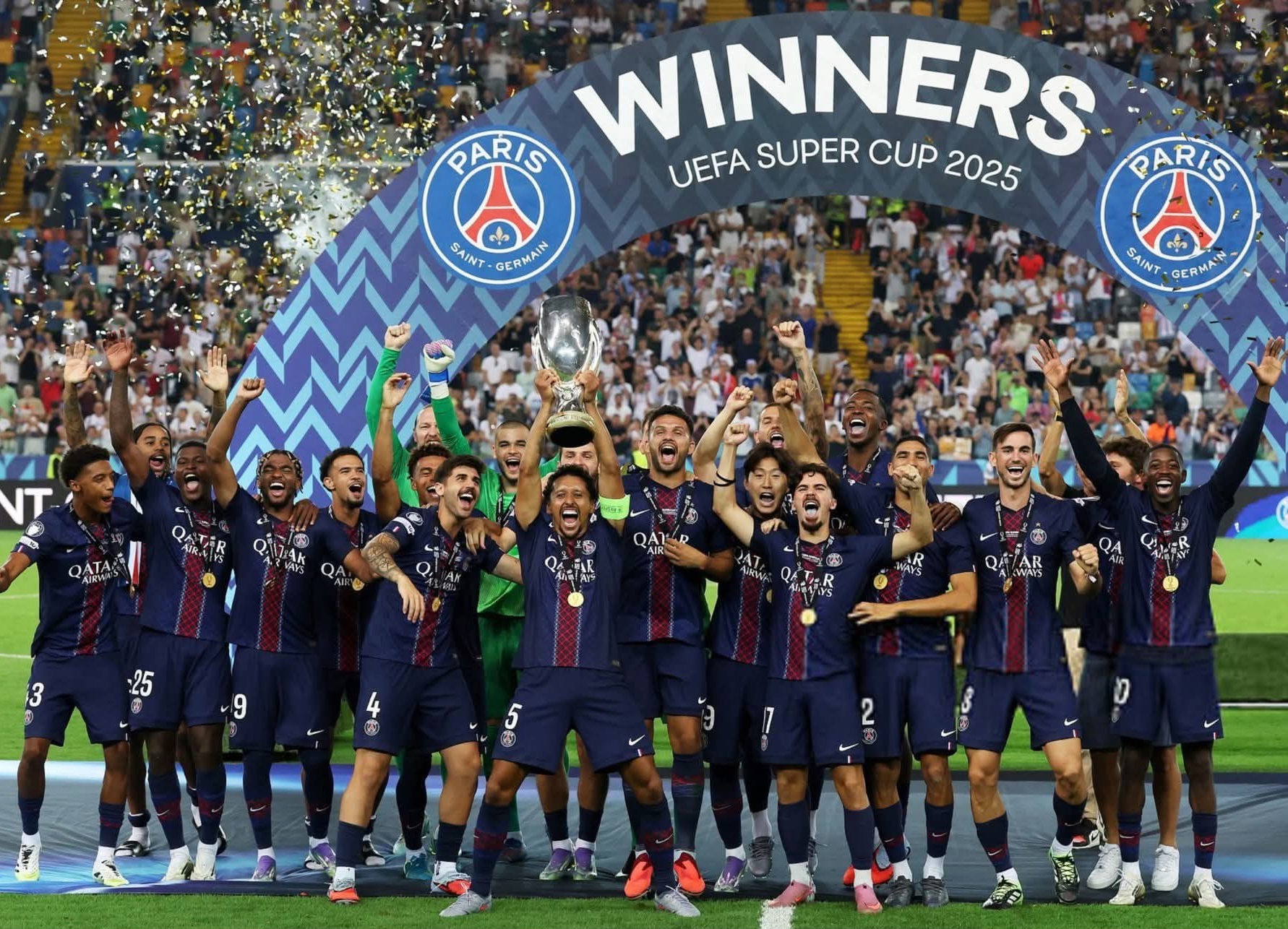 Foot: le Paris SG s'offre la Supercoupe au bout du suspense