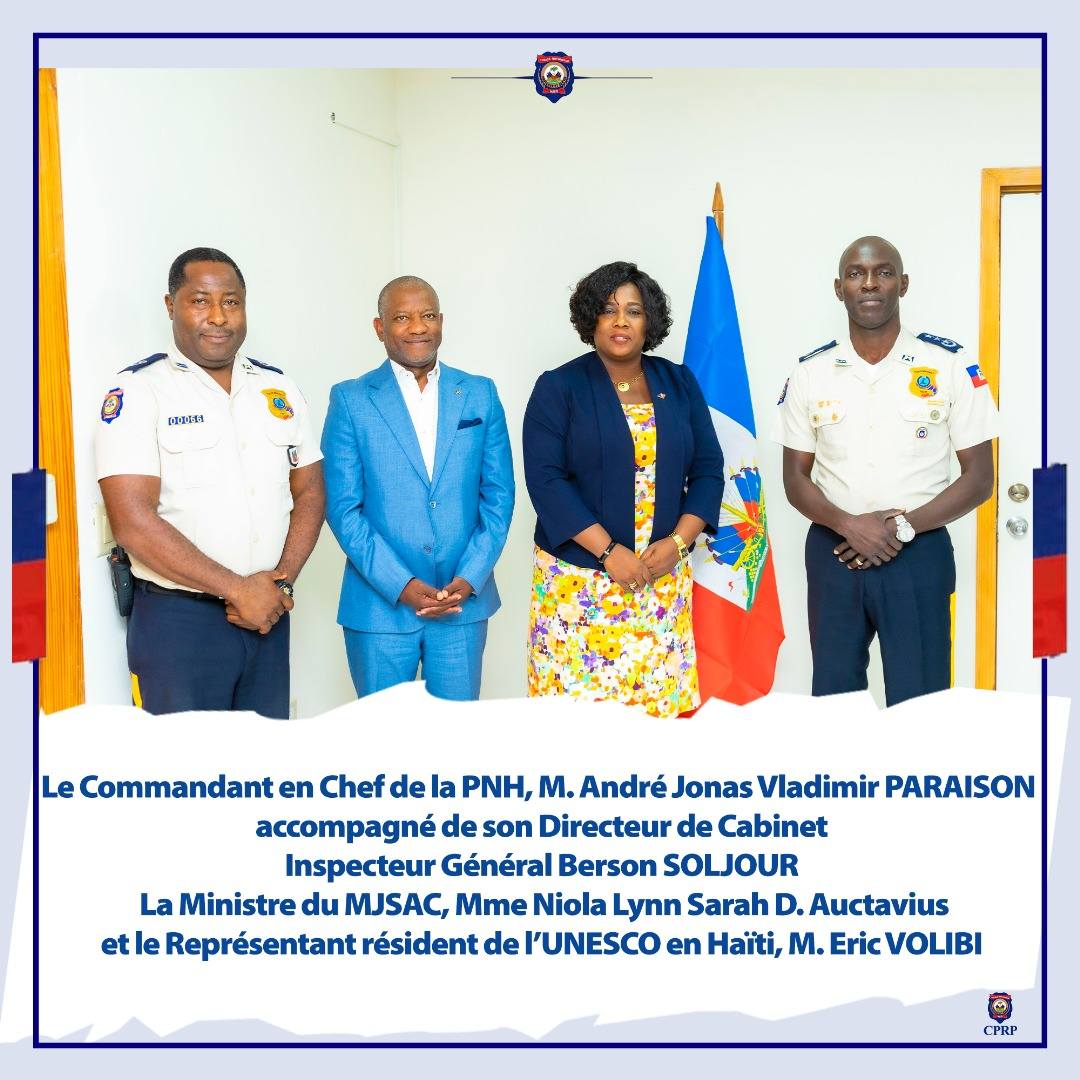 Echanges entre la PNH et l’UNESCO autour de la Journée Internationale de la Paix