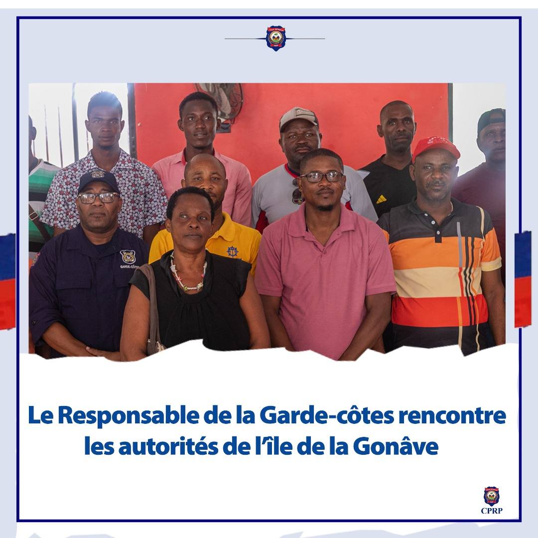 Île de la Gonâve : la Garde-côtes rencontre les autorités locales autour de la sécurité maritime