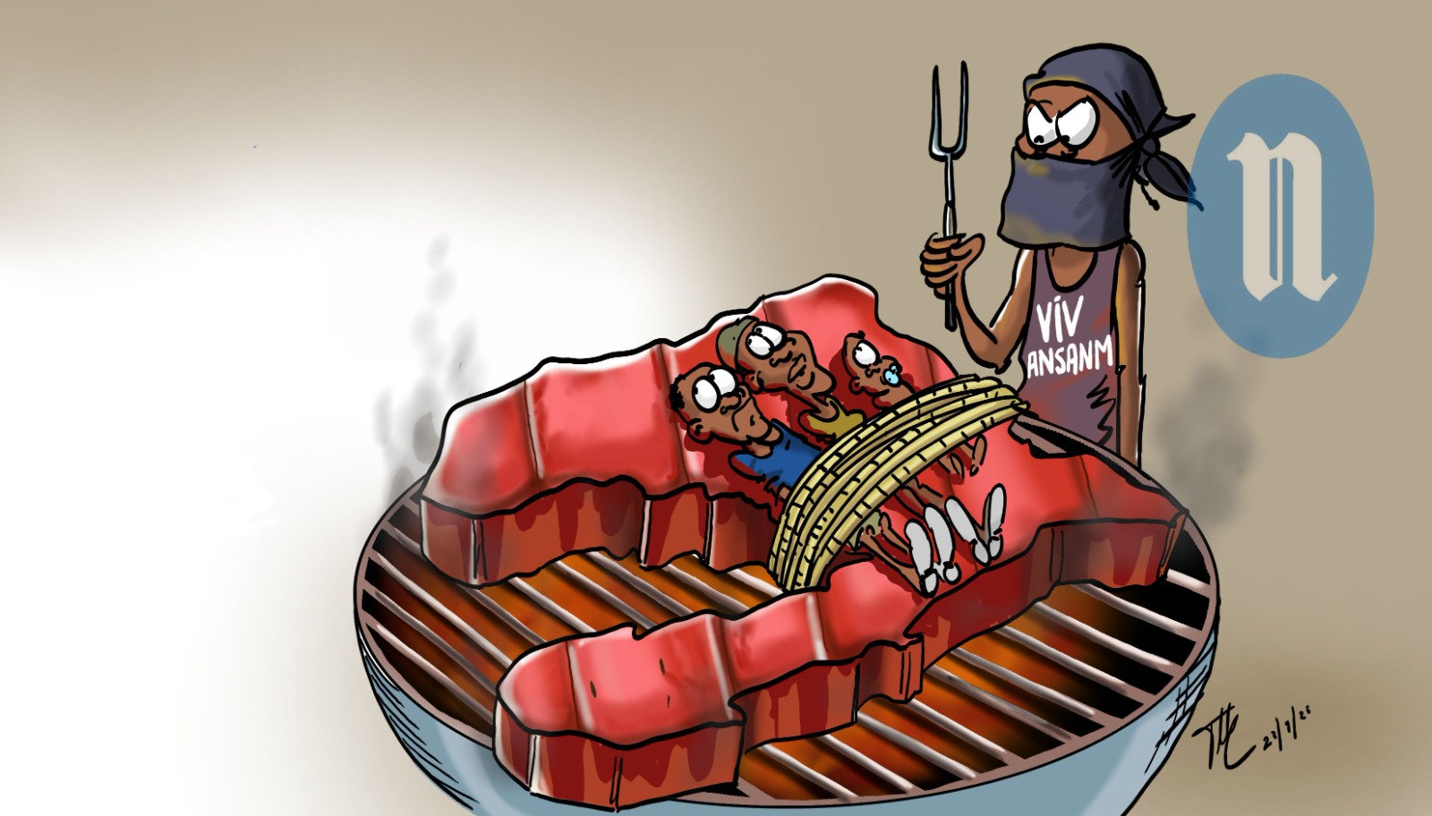 Les Haïtiens sur le grill, les chefs font passer le temps