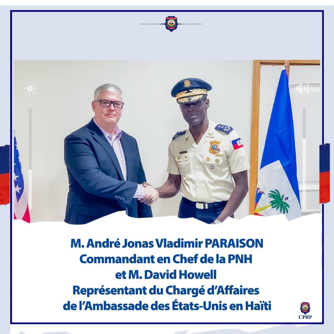 Le directeur général de la PNH rencontre l’assistant chef de la mission diplomatique des Etats-Unis