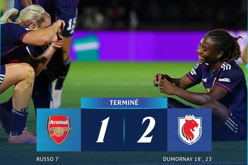 Melchie Dumornay s’offre le doublé, l’OL Lyonnes terrasse Arsenal