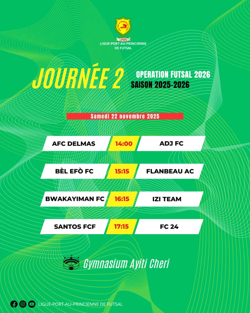 Opération Futsal 2026 : Une 2e journée sous haute tension