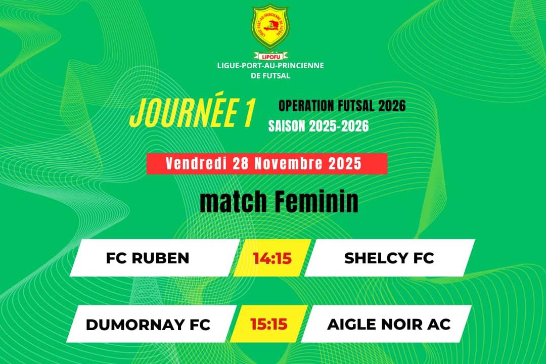 Futsal féminin : la saison 2025-2026 démarre ce week-end au gymnasium Ayiti Cheri