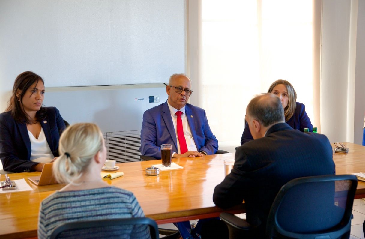 Rencontre entre Albert Ramdin et Henry Wooster autour du soutien à la GSF 