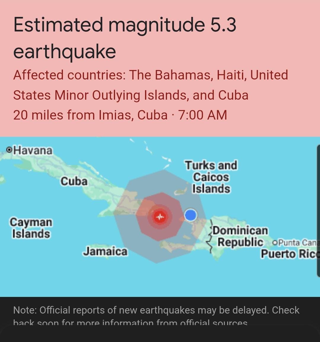 Séisme à Cuba: légères secousses ressenties en Haïti