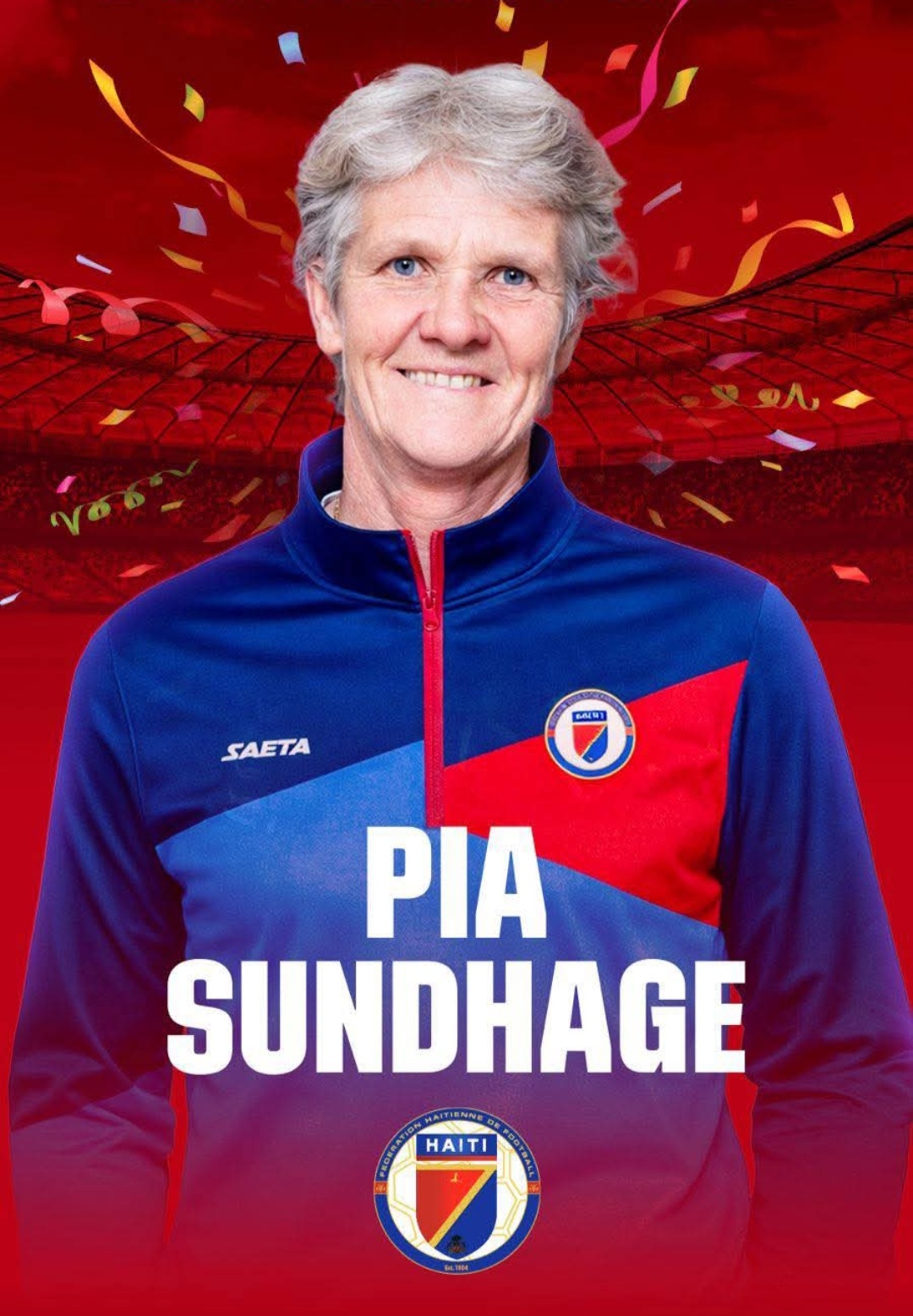 Pia Sundhage, mondialement connue, sur le banc des Grenadières
