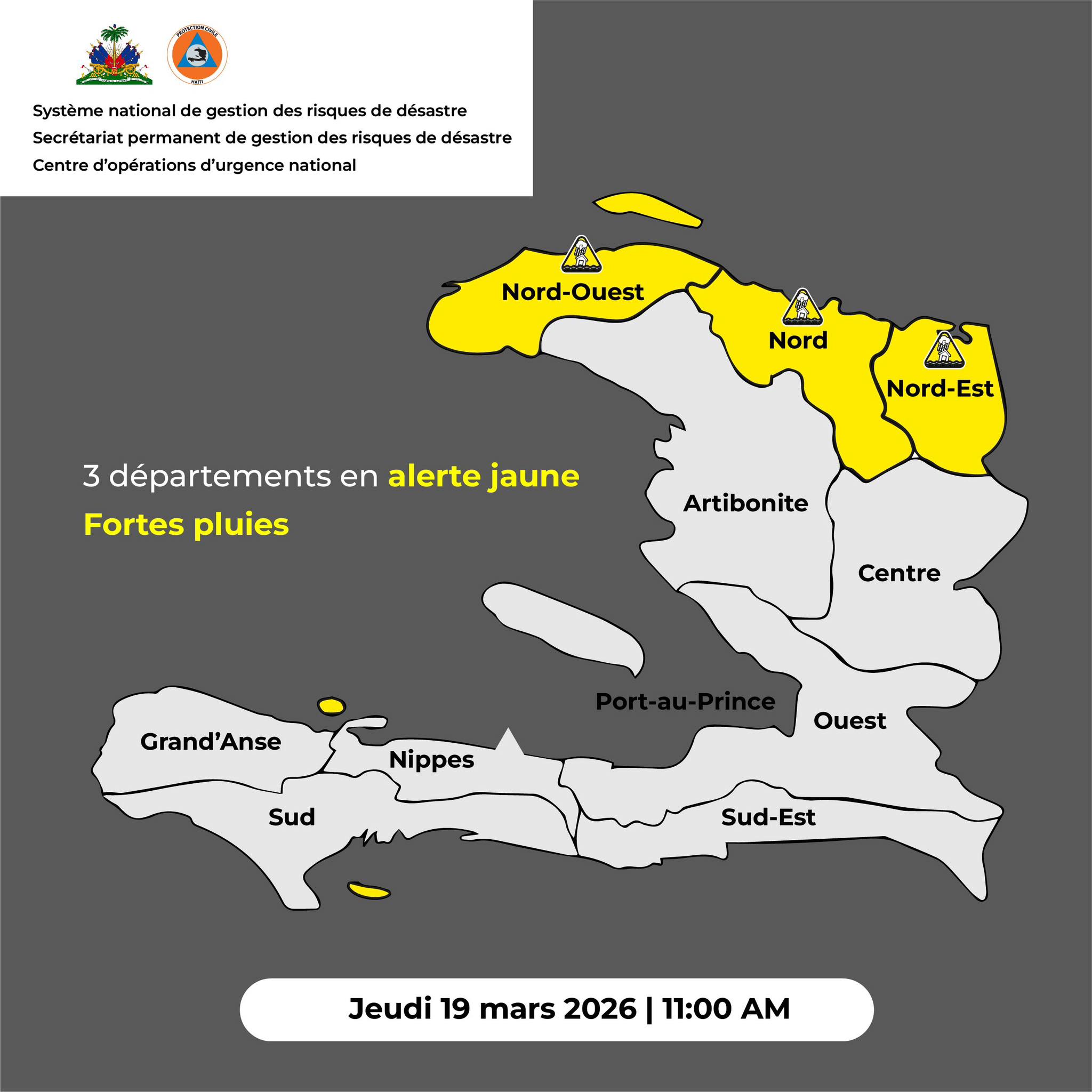 Météo : Alerte jaune sur le Nord, fortes pluies attendues