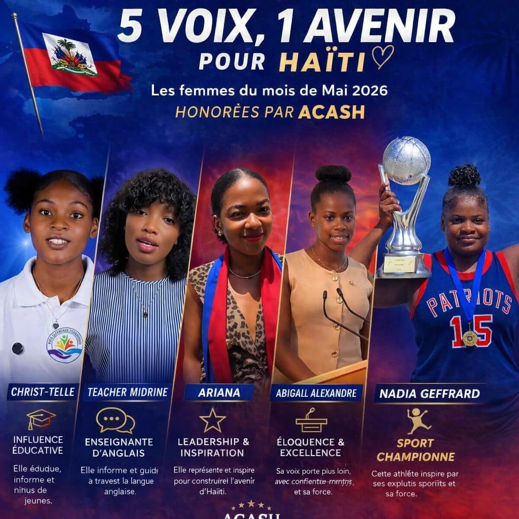 Nadia Geffrard et quatre autres Haïtiennes honorées par Acash