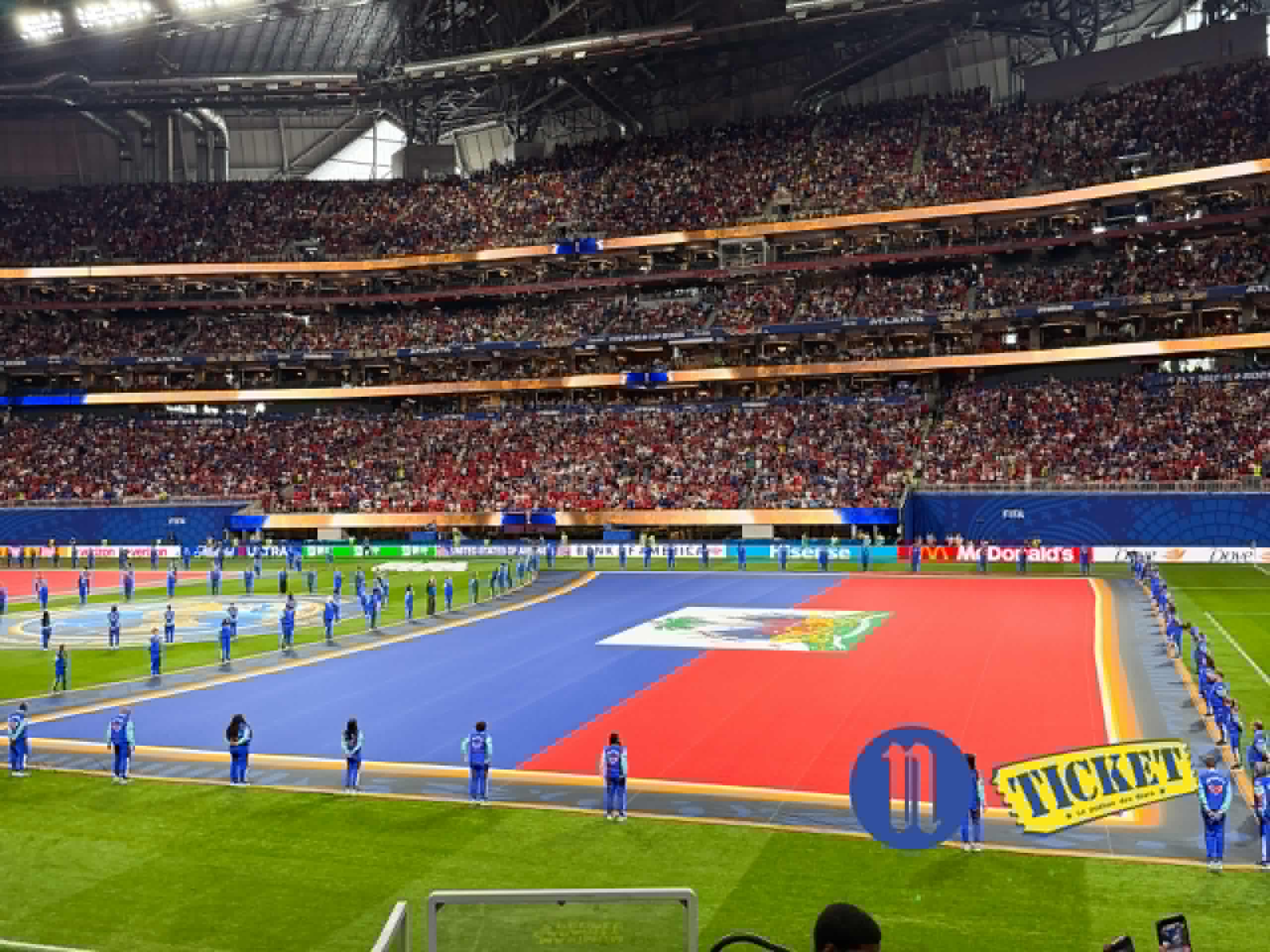 Pendant le match Haïti-Maroc