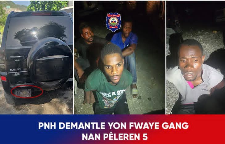 Pétion-Ville : Sept présumés membres de gang arrêtés par la PNH