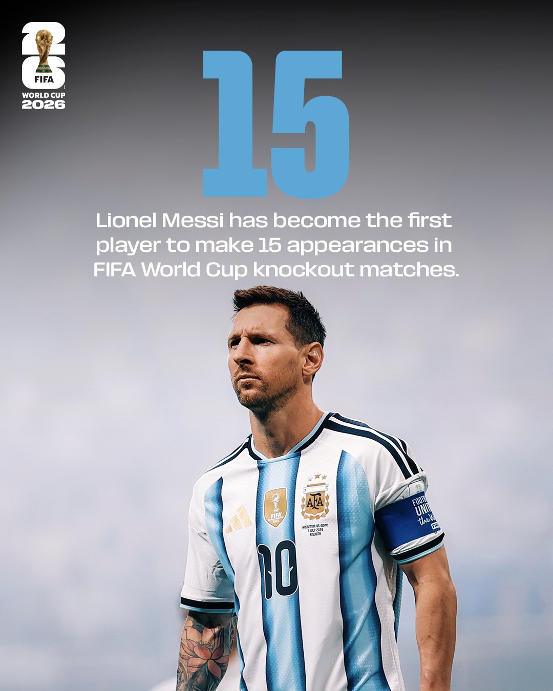 Messi établit un nouveau record en phase à élimination directe du Mondial