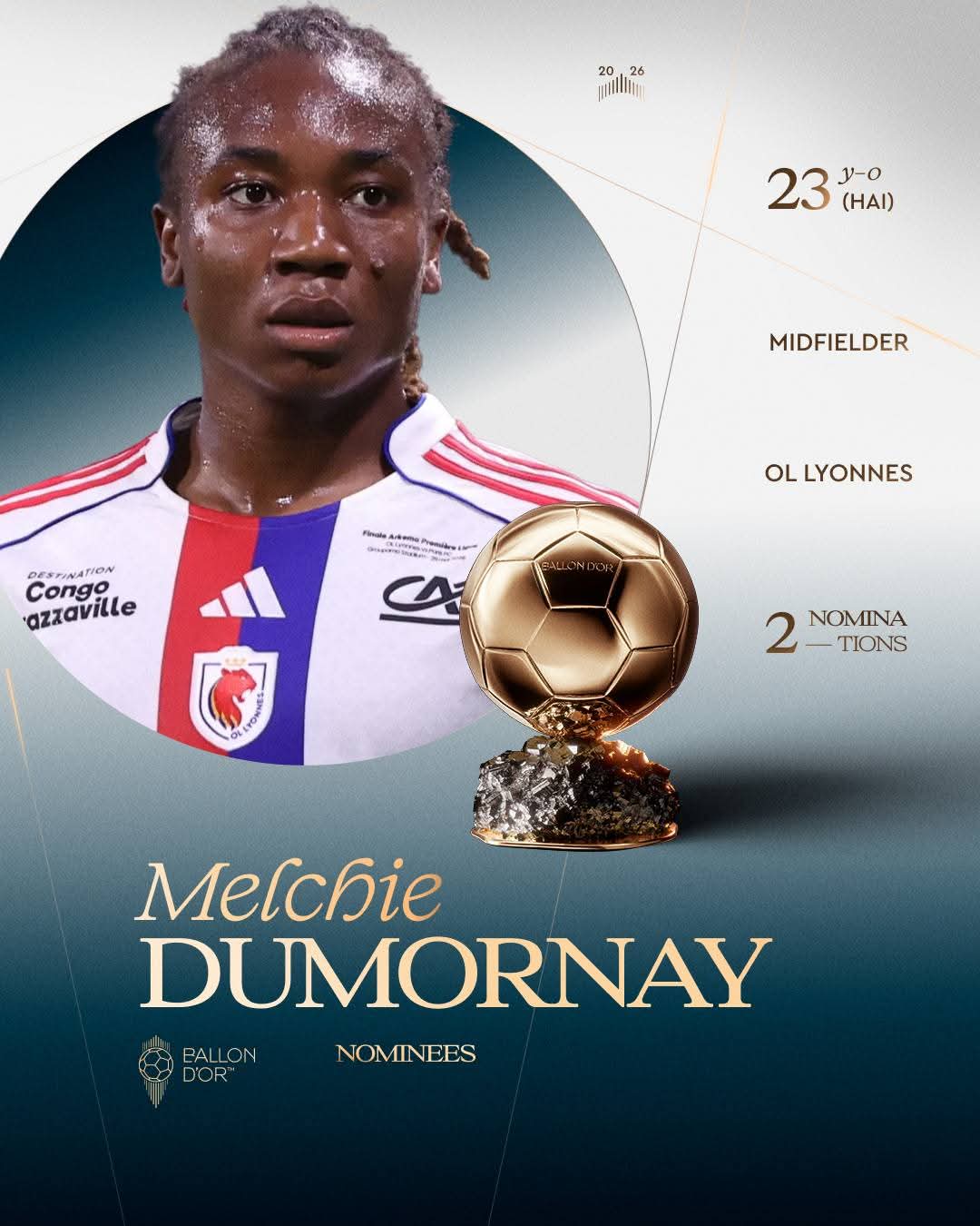 Ballon d’or 2026 : Melchie Daëlle Dumornay nominée