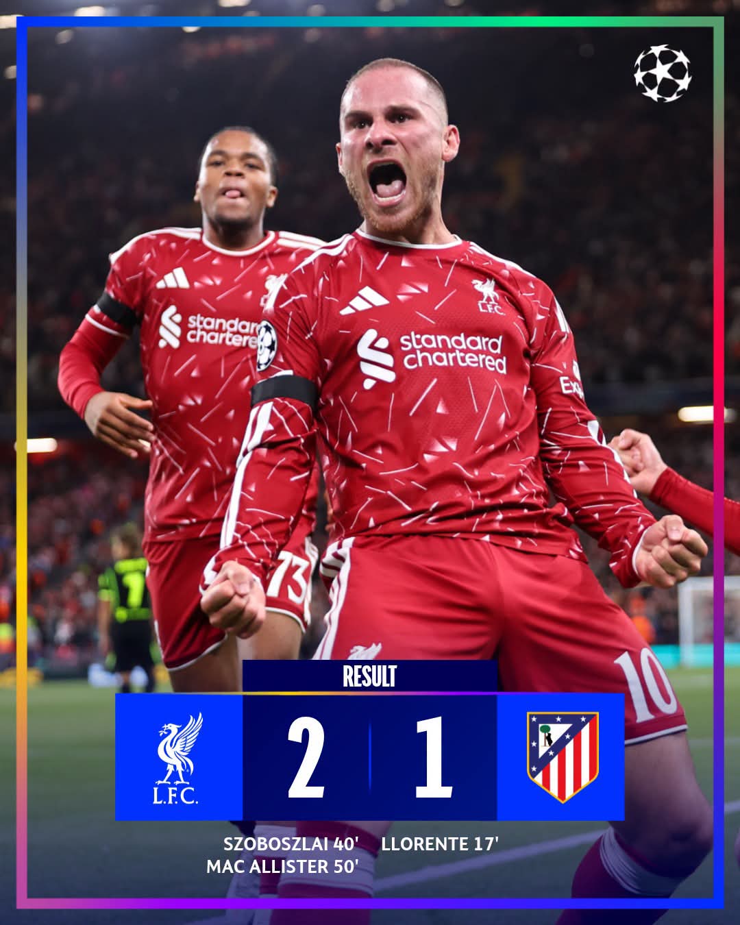 Atlético Madrid battu par Liverpool 2-1