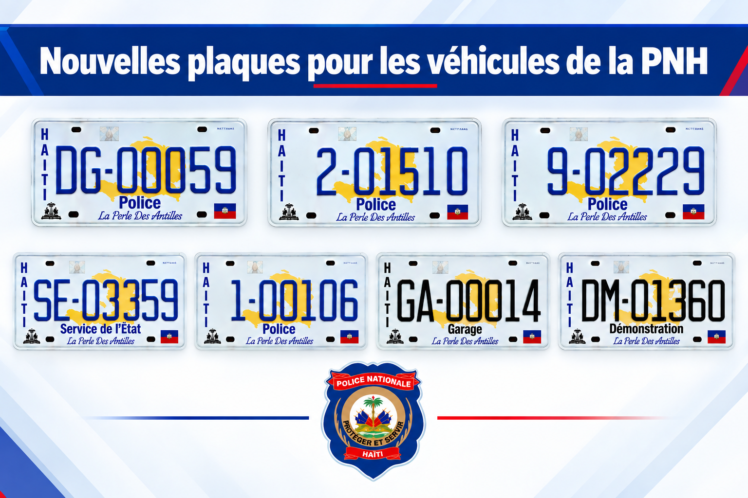 New License Plates for PNH Vehicles